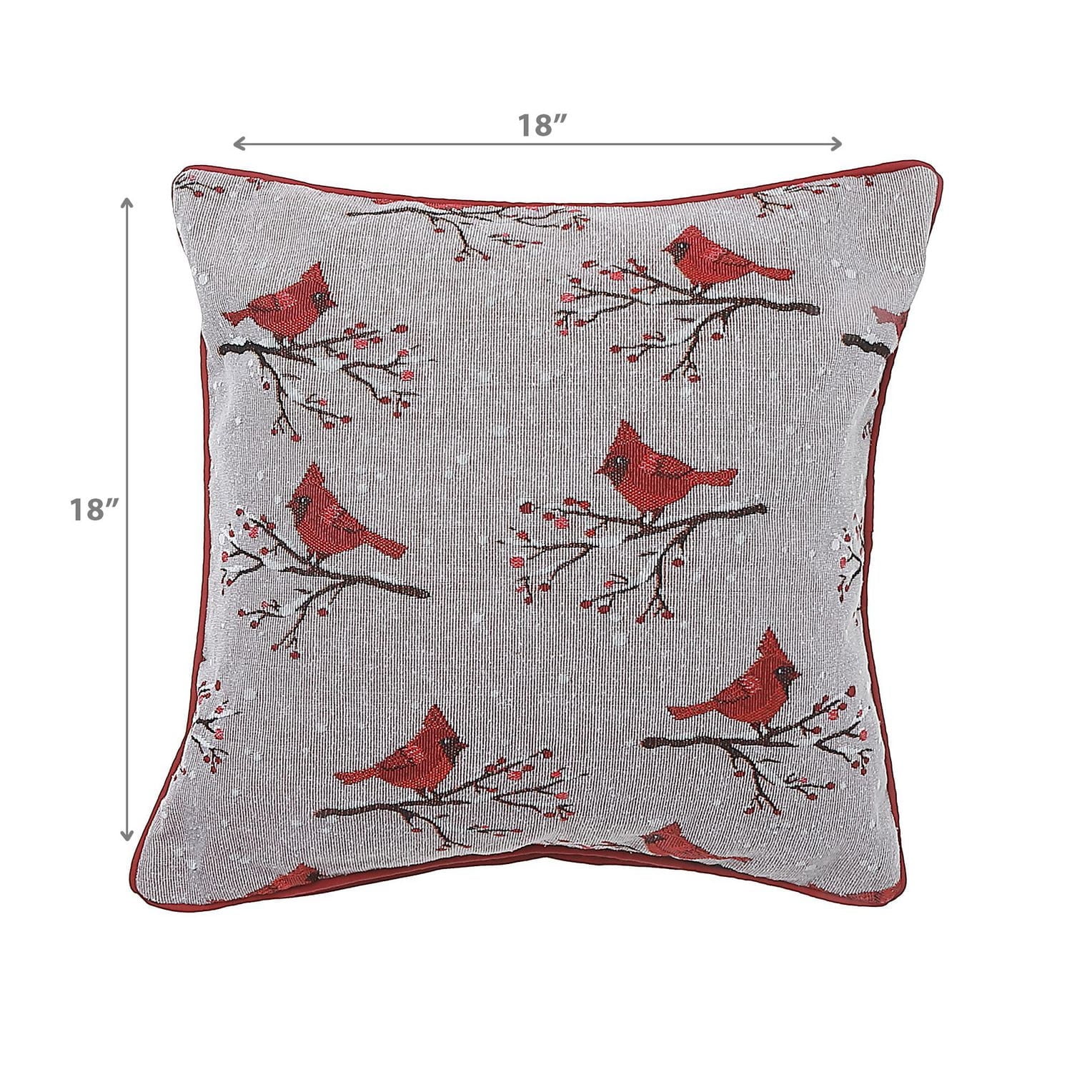 Coussin Tapisserie Multi Cardinal 18 X 18 - Lot De 2