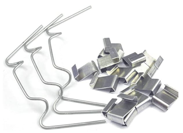 50-Piece W Type Glazing Clips Stainless Replacement for Greenhouse Universal 