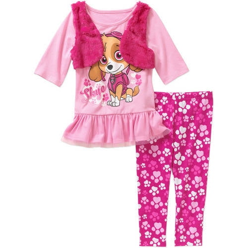 Paw Patrol Baby Toddler Girl 2Fer Tunic and Leggings Outfit Set