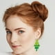 thumbnail image 3 of 1 par de pendientes colgantes de trébol verde del Día de San Patricio, joyería de celebración irlandesa, pendientes de esmalte de buena suerte para mujeres y niñas, 3 of 7