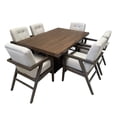 thumbnail image 1 of Comedor Paris 6 Sillas, Lino Beige, Chapa De Parota, 160x100 cm, 1 of 9
