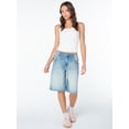 thumbnail image 3 of Celebrity Pink Women's and Women's Plus Relaxed Denim Jorts, Sizes XS-XXXL, 3 of 7
