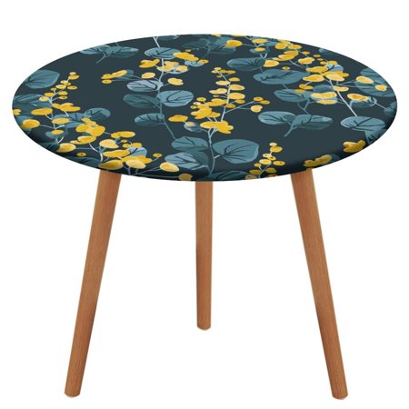 

ZHANGS Refined Hypericum Patch 1016 Round Table Cover Stain-Resistant Fitted Tablecloth Oil-Proof Wipeable Elastic Table Cover Waterproof Table Cloth for Halloween Thanksgiving Christmas