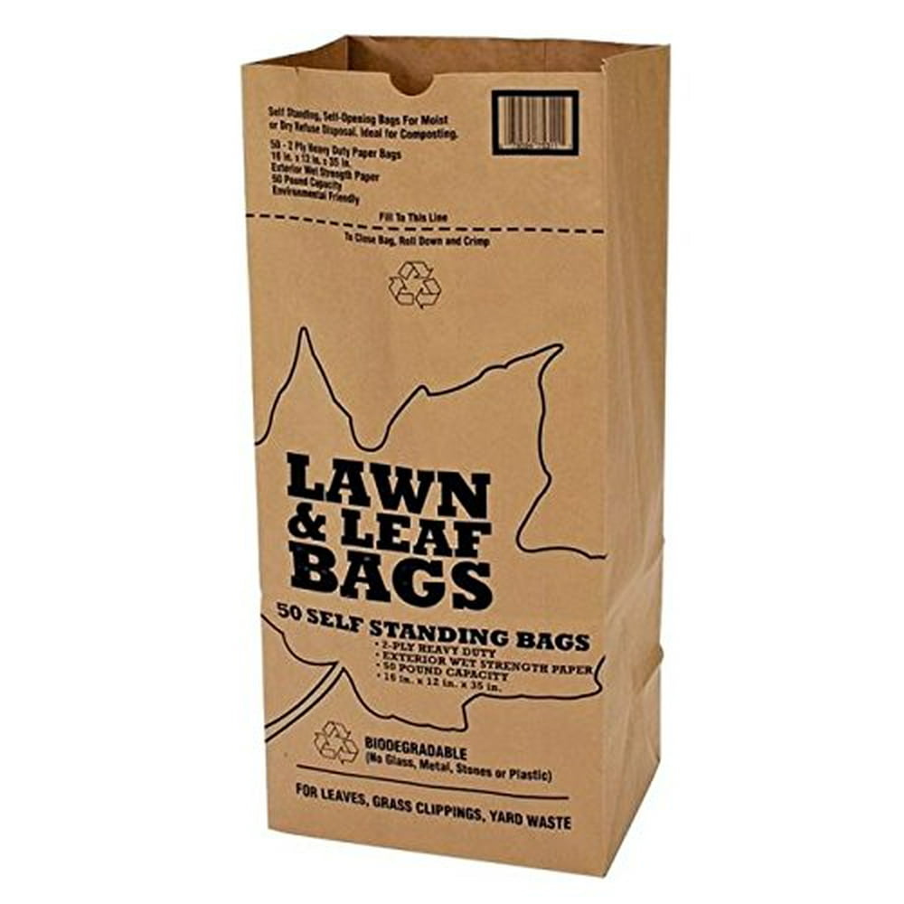 Duro Bags 30 gal, Kraft Paper Lawn and Leaf Bag, 16x12x35 Pack of 5