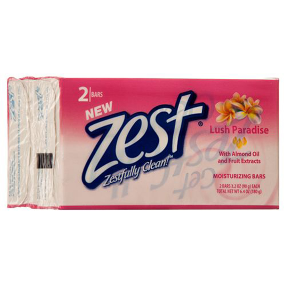 Bar Soap 2 Bars 3.20 Oz Each Lush Paradise 1 Pack by Zest Walmart