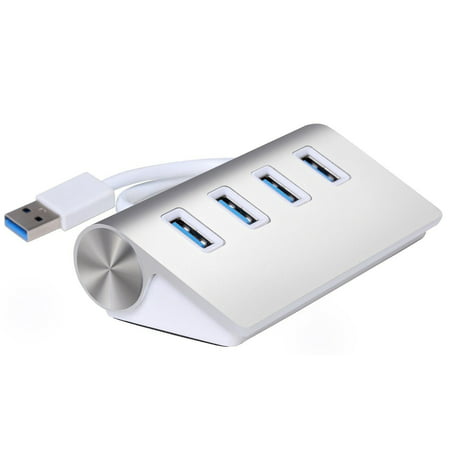 4-Port USB 3.0 Hub 5Gbps Aluminum Portable for Macbook Laptop Desktop