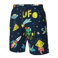 thumbnail image 5 of Disketp Men'S Swim Trunks Hawaiian Breathable Surf Beach Swimsuits Mesh Lining Beach Shorts With Pockets-Funny Spaceships, 5 of 9