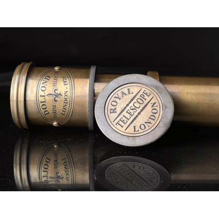 Antique Reproduction  handcrafted  Solid brass  Zooming Telescope  Dollond Marine London telescope 1920  (17 inch)