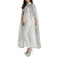 thumbnail image 5 of Hauaitttt Women Men's Cape Hooded Sequin Carnival Adult Props Sequin Cape Capes Coats Long Jackets for Women Dressy 1920s Gowns for Women Beach Head Scarf Blanket Robe for Women Front Closure Womens, 5 of 9