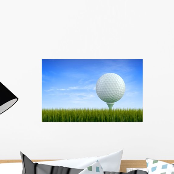 Golf Ball Wall Mural by Wallmonkeys Peel and Stick Graphic (18 in W x 11 in H) WM29554