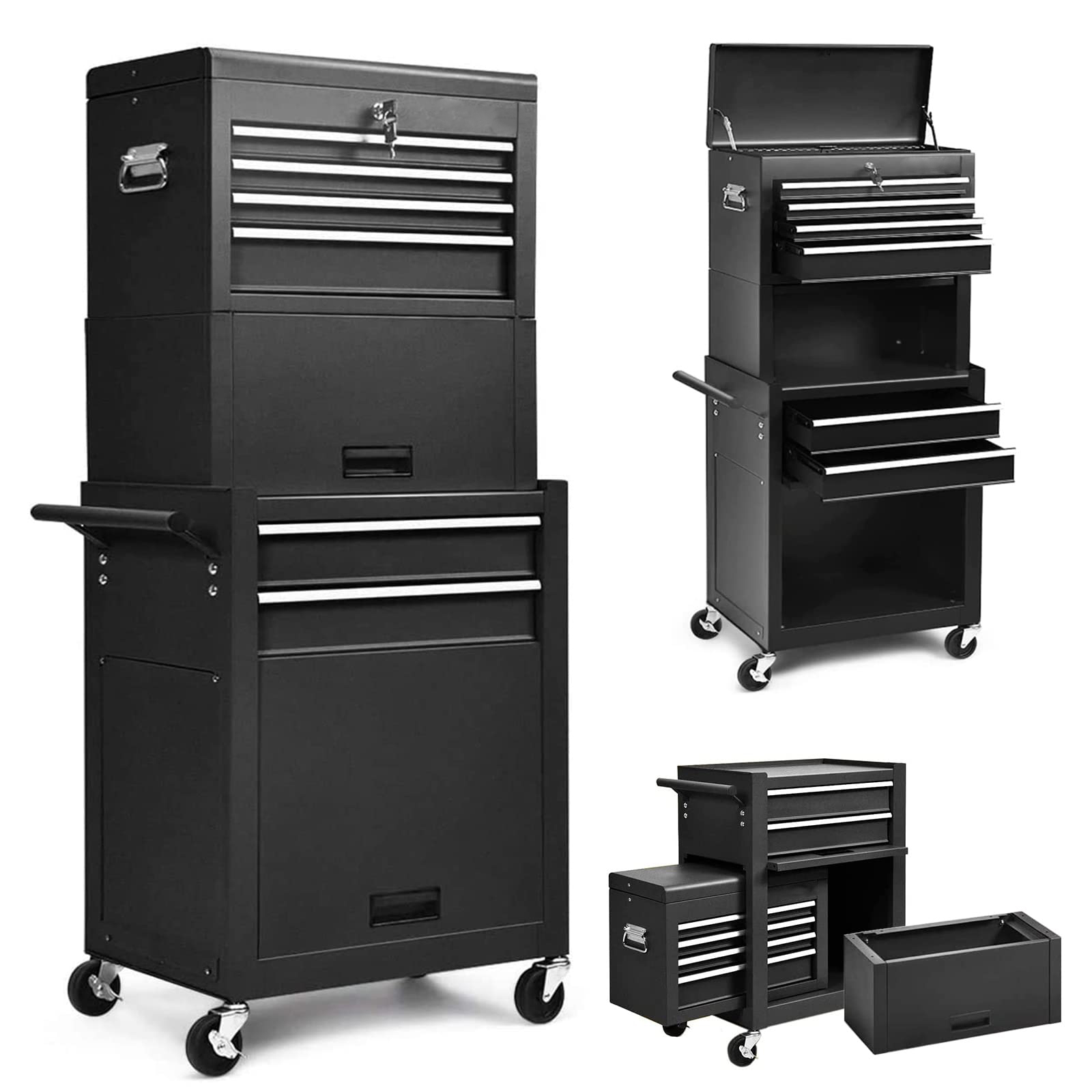 6Drawers Rolling Tool Chest High Capacity Tool Storage