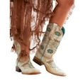 thumbnail image 5 of CORRAL Adult Female White-Turquoise Embroidery Square Toe Western Boots, Size: 5 (Z5219-5), 5 of 5