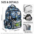 thumbnail image 5 of FUIALDOLG Soccer Stars Waterproof School Bag for Daily Use Scuola, Durable Multiple Pockets 600D Polyester Kids Backpack, 5 of 9