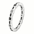thumbnail image 3 of Bague en Argent Sterling Stackable Expressions Noir & Blanc Diamant Taille 7, 3 of 3