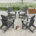 thumbnail image 5 of FURRYFECTION Outdoor Adirondack Chair,HDPE All-Weather Adirondack Chair, Plastic Outdoor Patio Lawn Chairs for Patio Garden Backyard Deck,Grey, 5 of 7