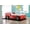 Red, variant on LHYY Modern Novelty Style Twin Bed Police Car Design With High gloss Design LED Lights On Wheels And Headlights Included Slat Kit Metal Structure Painted Edges Blue And White Finish