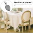 thumbnail image 3 of GOOHOCHY White Stone Tablecloth Weights with Metal Clips for Home Use 4 Pieces Small Size, 3 of 8