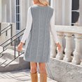 thumbnail image 4 of Women Tank Dress Sweater Skirts Vneck Ribbed Dresses Comfy Spring Sleeveless Skirt Casual Loose, 4 of 5