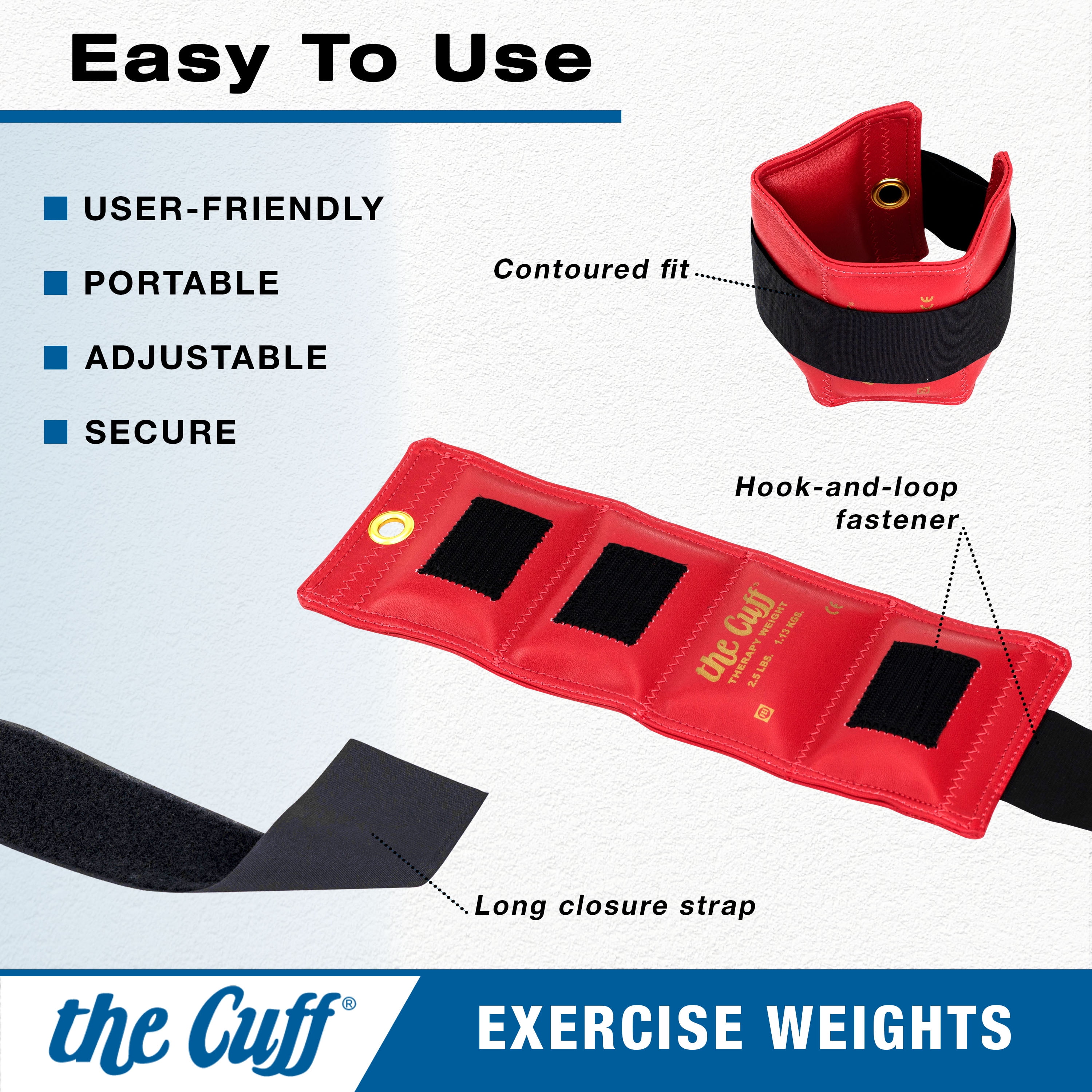The Cuff Original Adjustable Ankle and Wrist Weight for Training, Dance, Running, Cardio, Aerobics, Toning, and Physical Therapy,16 Piece Set (2 each: 1,1.5,2,2.5,3,4,5; 1 each: 7.5,10)