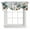 Blue Teal, variant on Tie Up Valances for Windows, Teal Tulip Butterfly Adjustable Valance Curtains Window Treatment for Living Room, Turquoise Floral Farmhouse Beige Rod Pocket Kitchen Curtains & Drapes 60x18 Inch