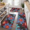 thumbnail image 2 of Pioneer Flower Floral Print Pattern Kitchen Rugs Sets Of 3,Kitchen Runner Rugs Non Skid Washable,Decorative Kitchen Floor Mats for Kitchen,Sink,Laundry,17"x30"+ 17"x47" + 17"x59", 2 of 6