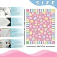 thumbnail image 2 of Easter Eggs Dog Cat Paw Prints Flannel Blanket, Pink Throw Blanket Gifts for Kids Men Women Pet Lovers, Spring Soft Blanket for Bedding Sofa 50 x 60 Inch, 2 of 6