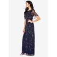thumbnail image 5 of Roaman's Women's Plus Size Beaded Capelet Maxi Gown – Glam Evening Dress, 5 of 5