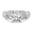 thumbnail image 4 of IGI Certified 4 Carat Radiant Shape Lab Grown Diamond Engagement Ring | 14K White Gold | Charlotte Double Twist Side Stone Diamond Ring | FG-VS1-VS2 Quality Friendly Diamonds, 4 of 6