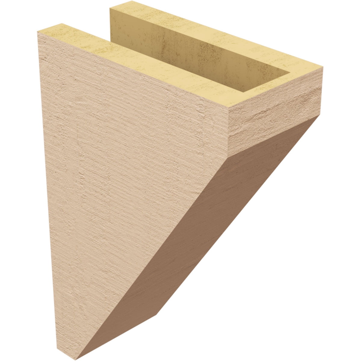 4"W x 8"D x 12"H Classic Concord Rough Cedar Woodgrain TimberThane Corbel, Primed Tan