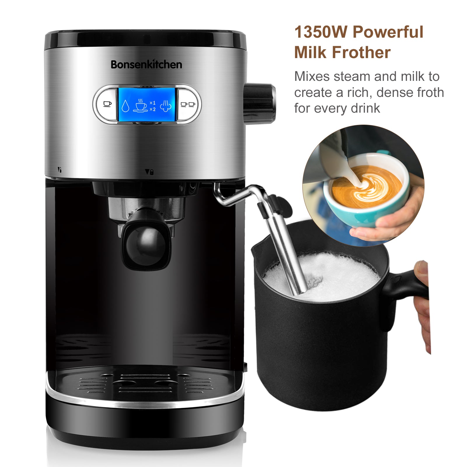 Bonsenkitchen 20 Bar Espresso Coffee 
