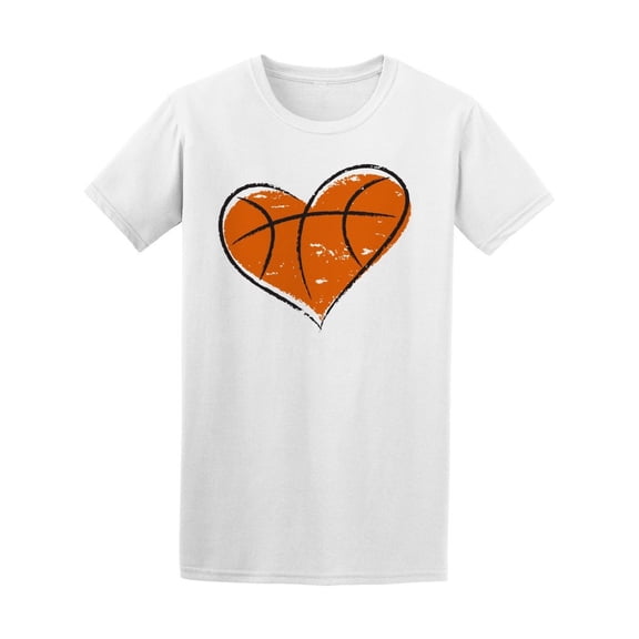 Cool Basketball Heart Sketch Tee Men's -Image by Shutterstock
