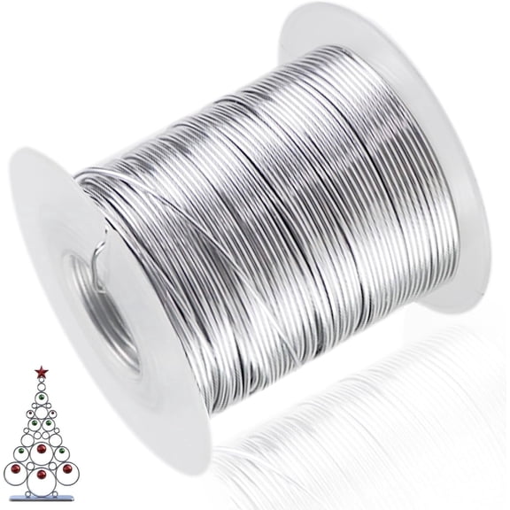 18 Gauge Aluminum Craft Wire, 98 Feet Silvery Bendable Wire, Stainless Steel Craft Wire for Jewelry Making, Sculpting, DIY Crafts, and Home Decor