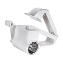 Wovilon Restaurant Cheese Grater - Handheld Rotary Cheese Grater - Cheese, Vegetable, Nut Grater - Steel Kitchen Shredder for Right- And Left-Handed Cooks - Nsf Restaurant Certified - White