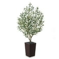 thumbnail image 2 of DR.Planzen 5ft Artificial Olive Tree with Coffe Tall Planter, Realistic Silk Leaves UV Resistant Faux Indoor Outdoor Plant for Home Office House Decor, 2 of 5
