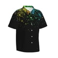 thumbnail image 2 of Daiia Night Rainbow Sparkles Hawaiian Shirt for Men Gentle Cotton Regular Short Sleeve Casual-3X-Large, 2 of 9