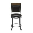 thumbnail image 4 of Powell Franklin Swivel 24 inch Counter Stool Brown, 4 of 7