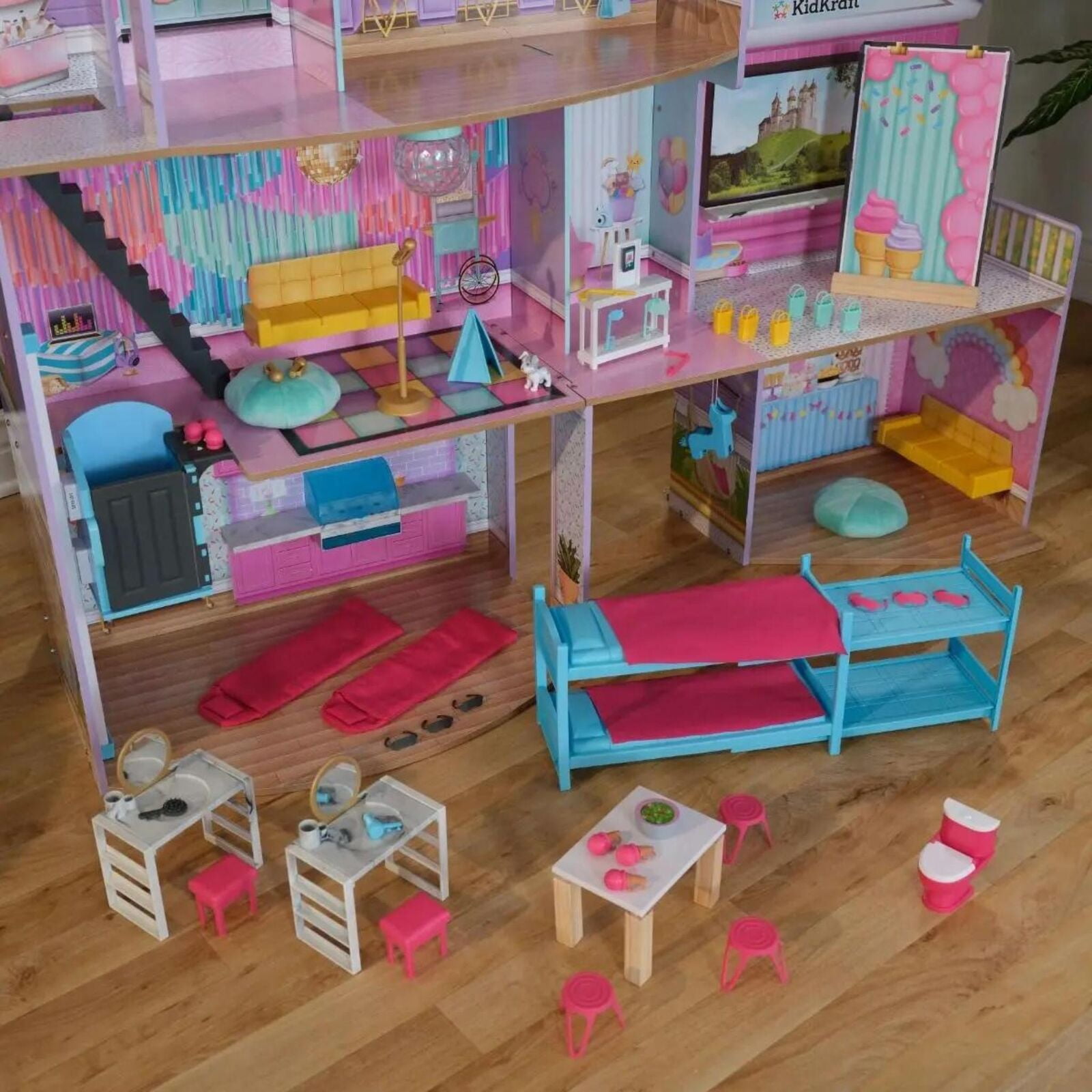 KidKraft Ultimate Slumber Party Wooden Mansion Dollhouse
