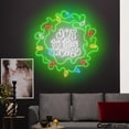 thumbnail image 2 of Craftnamesign Joy To The World Neon Sign, Joy To The World Led Light, Christmas Quote Wall Art, 2 of 5