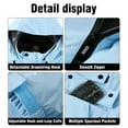 thumbnail image 6 of LEDUNTINO Men's Casual Jackets, Lightweight Thin MultiPocket Jacket Coat, Softshell Hooded Jacket, Outdoor Windbreaker, 6 of 7