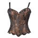thumbnail image 1 of Boned Corset Top Waist Trainer Bustiers Retro Sculpting Girdle Corset Top Longline Shapewear Lace Up Corselet for Girls XXL Yellow, 1 of 4