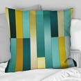 thumbnail image 2 of Designart "Harmonious Green And Yellow Stripes V" Striped Printed Throw Pillow, 2 of 5
