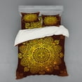 thumbnail image 2 of Ambesonne Mandala Bedding Set 3 Pcs, Oriental Snowflake Art, Twin XL, Yellow Brown, 2 of 3