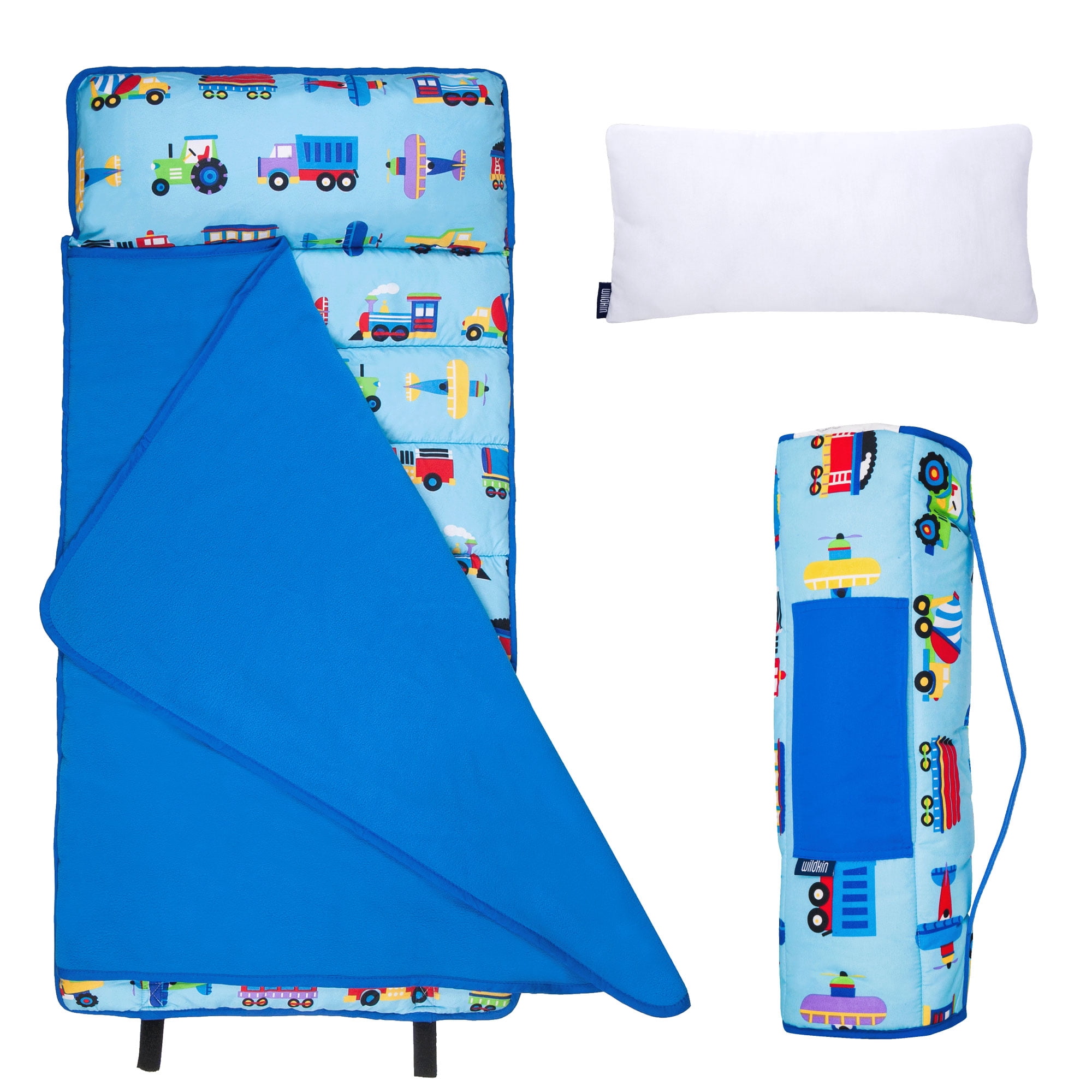 Wildkin Toddler Microfiber Nap Mat for Boys and Girls (Trains, Planes & Trucks)