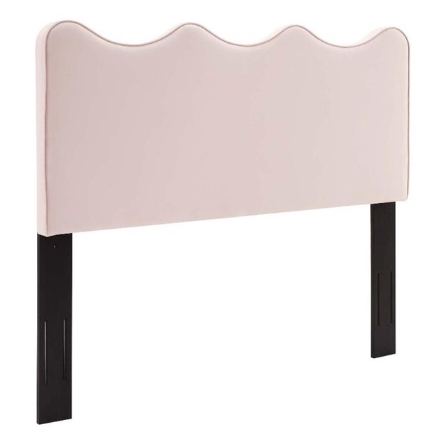 Pemberly Row Tête de Lit Double/grand Lit en Velours de Performance Rose