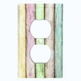 thumbnail image 2 of Metal Light Switch Plate Outlet Cover (Image Of Colorful Wooden Fence FEN001), 2 of 13