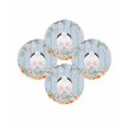 thumbnail image 7 of 13 Inch Round Placemats Set of 4, Easter Non Slip Heat Insulation PP Table Mats, Spring Watercolor Bunny Eggs Flower Wood Grain Blue Washable Place Mats for Kitchen Dining Party Table Decor, 7 of 7