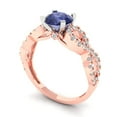 thumbnail image 2 of Clara Pucci 14K Rose/White Gold 1.42ct Tanzanite Solitaire with Accents, 2 of 8