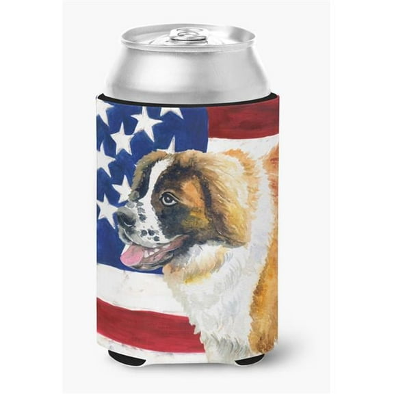 Saint Bernard Patriotic Can or Bottle Hugger