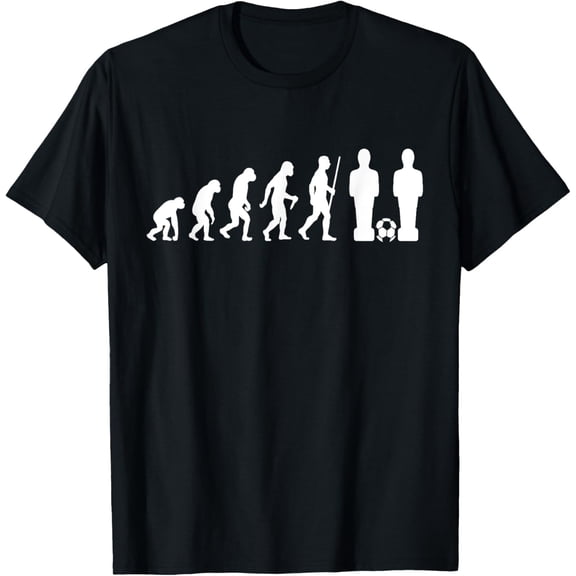 Playful Comfort Tee - Foosball Evolution Football Table Soccer Player T-Shirt