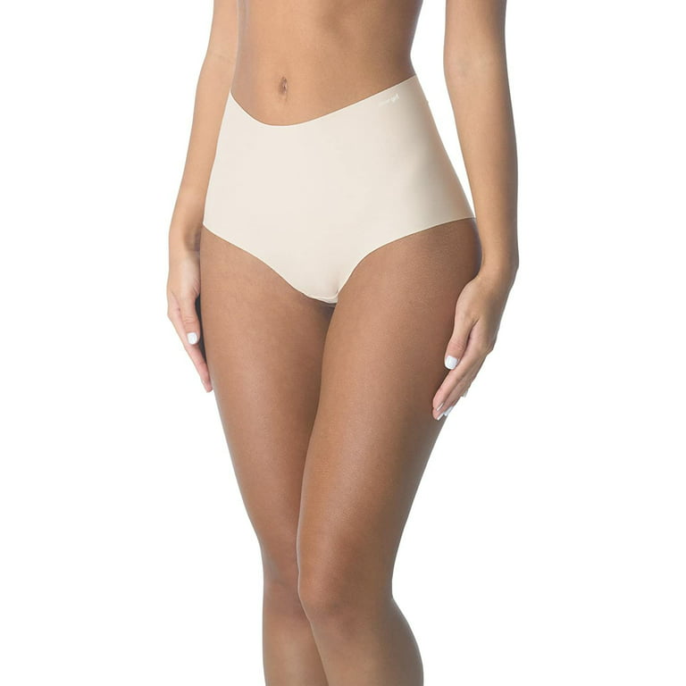 COVER GIRL Seamless High Cut Smooth Control Panty High Waist Shaping Briefs  with Breathable Fabric CG1240 Medium, Nude